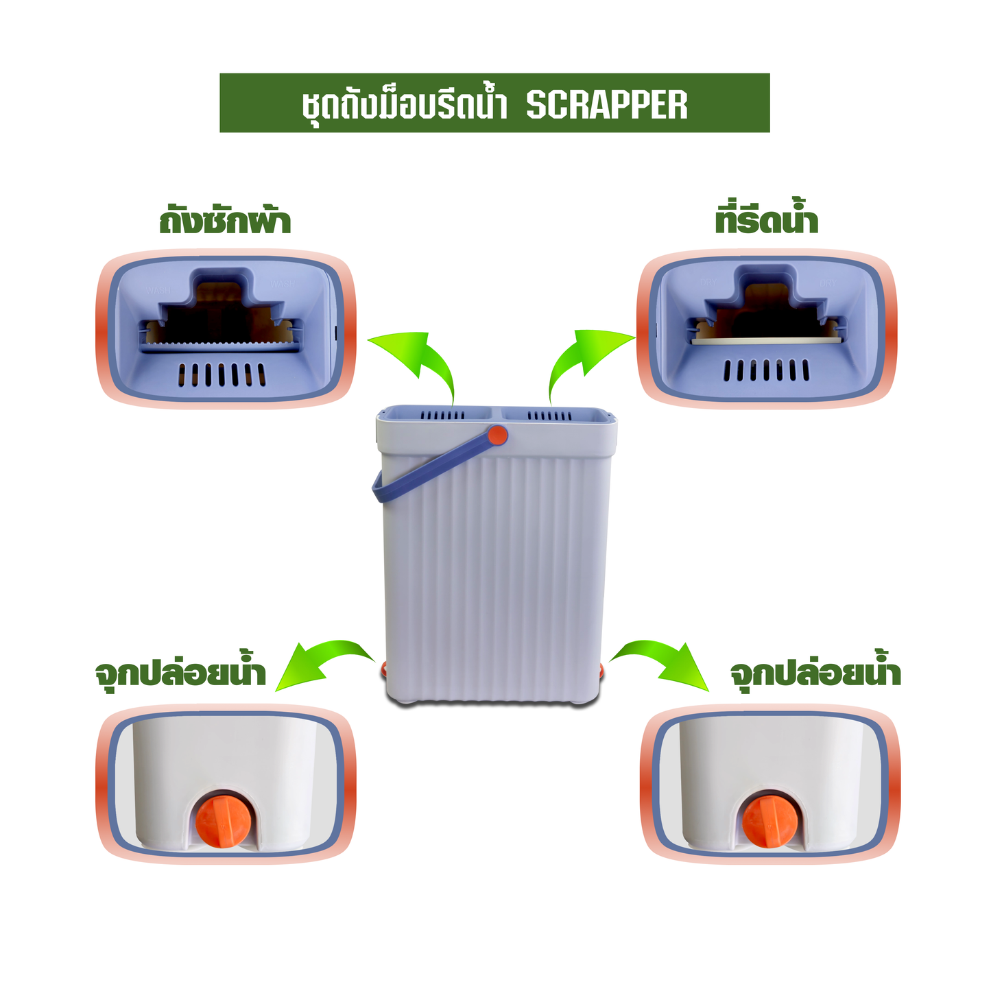 ชุดถังม็อบรีดน้ำ SCRAPER