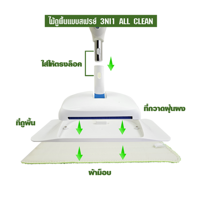 ไม้ถูพื้นแบบสเปรย์ 3NI1 ALL CLEAN