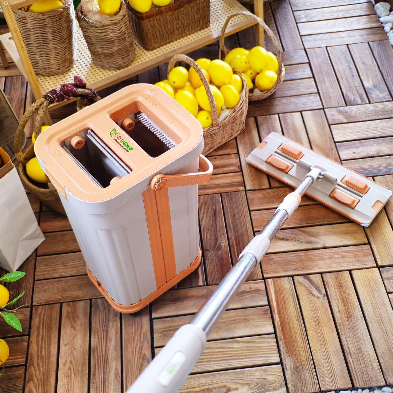 SYEASYMOP ชุดถังรีดน้ำขนาดใหญ่ รุ่น5G ด้ามยาวแข็งแรง